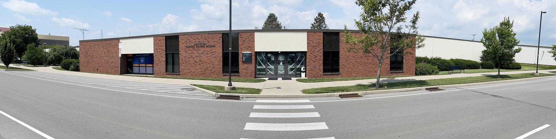 Fish eye of front of MPC building